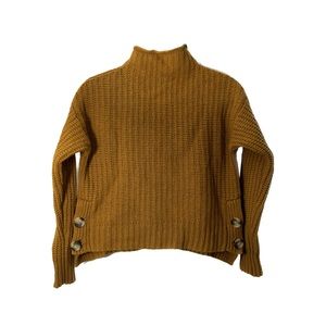 Madewell mockneck side-button pullover sweater